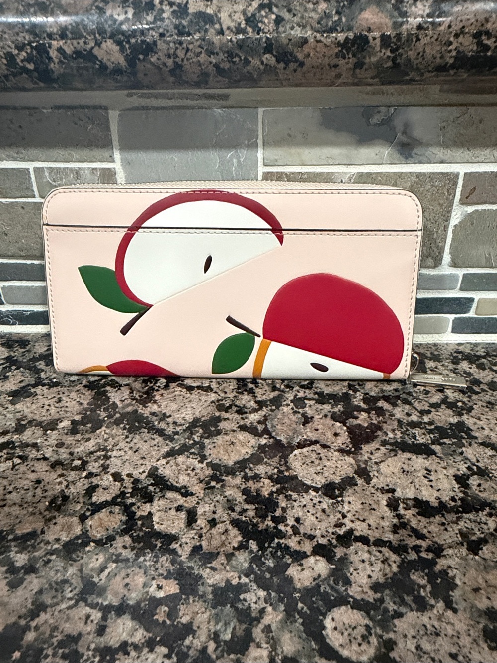 kate spade New York Pink Apple Zip Wallet - Picture 2 of 11